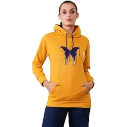 JM Women's Sweatshirts Cotton Regular Fit Hooded Neck with Hoodies, Womens Casual Hoodies Fleece Material Long Sleeves Solid Sweatshirt with Pockets, Oversized Hoodies Winter Wear-picture-28
