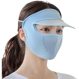 jmc Summer Protection Women’s Cap Mask – UV Sun Protection, Foldable Scarf & Face Cover with Ice Silk Material, Breathable Sunscreen Shield for Outdoor Cycling & Activities Multicolour-picture-44