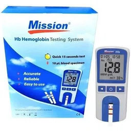 jmd Mission HB Hemoglobin Testing monitor with 10 strips Glucometer-picture-25