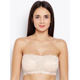 JMT Wear Floral Lace Half Coverage Non-Wired Lightly Padded  Bandeau Bra-picture-25