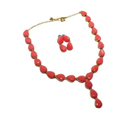 JN HANDICRAFT Copper-Plated Alloy Artificial Stones Jewellery Set-picture-14