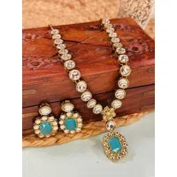 JN HANDICRAFT Turquoise Blue Alloy Necklace-picture-31