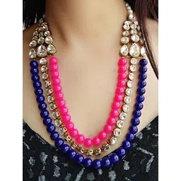 JN HANDICRAFT Women Pink Jewellery Set-picture-12