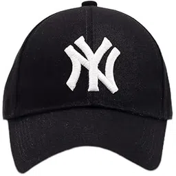 jns with tagline great experiences with a good opportunity NY Unisex Baseball Cap, Black Cotton, Adjustable Strap, Sports Style Cap for Men and Women, Summer Wear-picture-35