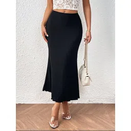 jo jo creation Women Self Design Pencil Black Skirt-picture-19