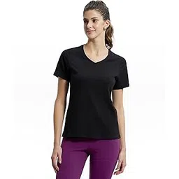 1359 Women's Super Combed Cotton Elastane Stretch Regular Fit Solid V Neck Half Sleeve T-Shirt-image-37