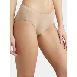 jockey 1802 High Coverage Micro Modal Elastane Stretch Women Hipster Beige Panty image 2