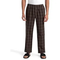 Jockey 9009 Men's Super Combed Cotton Satin Weave Fabric Regular Fit Checkered Pyjama with Side Pockets-picture-12