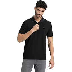 AM38 Men's Microfiber Polyester Regular Fit Solid Half Sleeve Polo T-Shirt with Stay Dry & Stay Fresh Technology-image-21