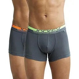 FP03 Men's Super Combed Cotton Rib Solid Trunk with Ultrasoft Waistband (Pack of 2)_Asphalt_XL-image-24