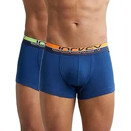 FP03 Men's Super Combed Cotton Rib Solid Trunk with Ultrasoft Waistband (Pack of 2)_Estate Blue_XL-image-22