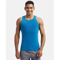 FP04 Super Combed Cotton Rib Round-Neck Sleeveless Vest with Extended Length for Easy Tuck-image-18