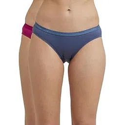 jockey 1525 Women's Medium Coverage Super Combed Cotton Mid Waist Bikini with Exposed Waistband and Stay Fresh Treatment (Pack of 2_Colors & Prints May Vary)-picture-25