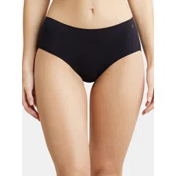 jockey 1802 High Coverage Micro Modal Elastane Stretch Women Hipster Black Panty-picture-20