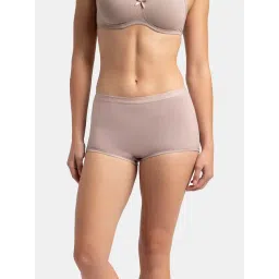 Jockey 1810 Full Coverage Micro Modal Elastane Stretch Purple Solid Boy Shorts-picture-27