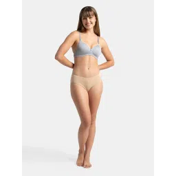 Jockey 1819 Grey Full Coverage Non-Wired T-Shirt Bra image 4
