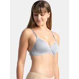Jockey 1819 Grey Full Coverage Non-Wired T-Shirt Bra image 3
