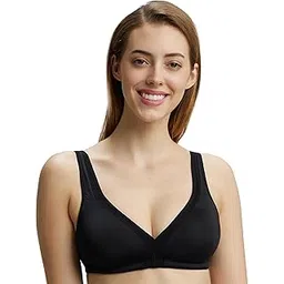 jockey 1820 Women's Wirefree Non Padded Soft Touch Microfiber Nylon Elastane Stretch Full Coverage T-Shirt Bra with Stylised Mesh Panel-picture-20