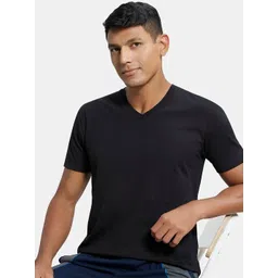 Jockey 24 x 7 Men Black Pure Cotton T-shirt 2726-picture-33