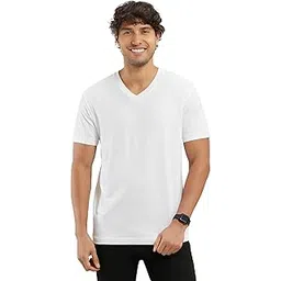 jockey 2726 Men's Super Combed Cotton Rich Solid V Neck Half Sleeve T-Shirt-picture-44