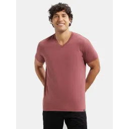 Jockey 2726 Men's Super Combed Cotton Rich Solid V Neck Half Sleeve T-Shirt-picture-48