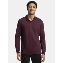Jockey 3914 Men's Super Combed Cotton Rich Solid Full Sleeve Polo T-Shirt with Ribbed Cuffs --picture-29