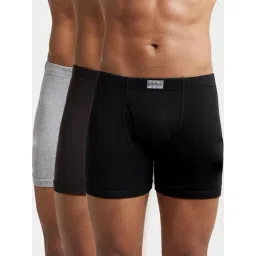 Jockey 8008 Multicoloured Combed Cotton Boxer Briefs with Ultrasoft Concealed Waistband - Pack of 3-picture-15