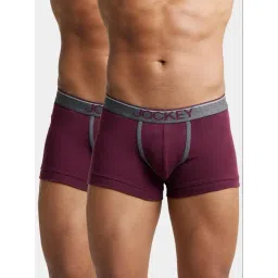 Jockey 8015 Men's Super Combed Cotton Rib Solid Trunk with Ultrasoft Waistband (Pack of 2)-picture-26
