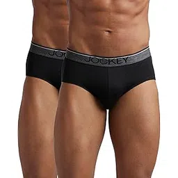 jockey 8037 Men's Super Combed Cotton Solid Brief with Ultrasoft Waistband (Pack of 2)-picture-14