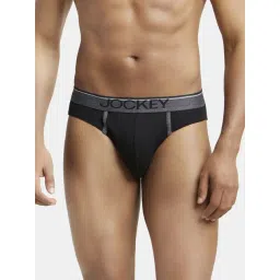 Jockey 8044 Black Super Combed Cotton Rib Briefs with Ultrasoft Waistband-picture-31