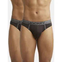 Jockey 8044 Men's Super Combed Cotton Rib Solid Brief with Ultrasoft Waistband (Pack of 2)-picture-10