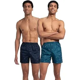 jockey 8222 Men's Super Combed Mercerized Cotton Woven Printed Inner Boxers with Ultrasoft and Durable Inner Waistband (Pack of 2)-picture-39