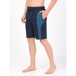Jockey 9411 Navy Super Combed Cotton Rich Shorts with Side Pocket image 3