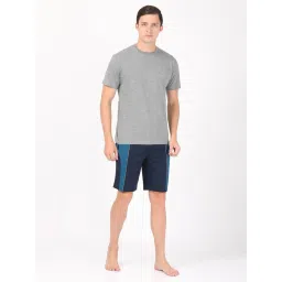 Jockey 9411 Navy Super Combed Cotton Rich Shorts with Side Pocket image 5
