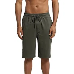 Jockey 9426 Men's Super Combed Cotton Rich Regular Fit Solid Shorts with Side Pockets-picture-14