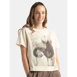 Jockey Abstract Printed Round Neck Cotton Oversized T-shirt-picture-28