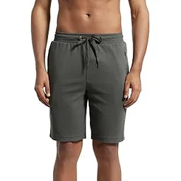 Jockey AM14 Men's Super Combed Cotton Rich Straight Fit Shorts with Zipper Pockets-picture-36