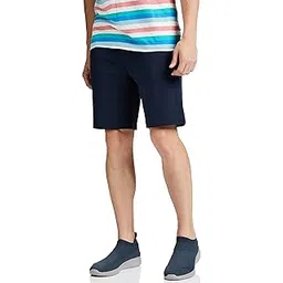 Jockey AM14 Men's Super Combed Cotton Rich Straight Fit Shorts with Zipper Pockets-picture-18