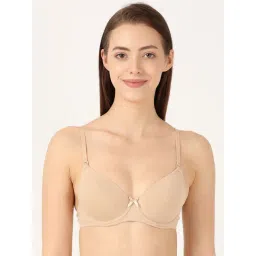 Jockey Beige Medium Coverage Under-Wired T-Shirt Bra (Prints & Colors May Vary)-picture-24