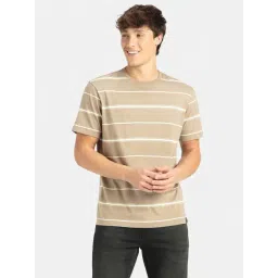 Jockey Beige Regular Fit Striped T-Shirt-picture-17