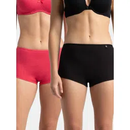 Jockey Black & Ruby Regular Fit Boy Leg With Concealed Waistband - Pack of 2-image-9