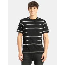 Jockey Black Regular Fit Striped T-Shirt-picture-27