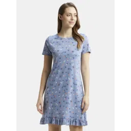 Jockey Blue Printed RX25 Night Dress (Colors & Prints May Vary)-picture-35