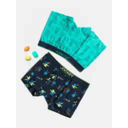 Jockey Boys Navy & Billiard Green Cotton Printed Trunk Pack of 2-picture-22