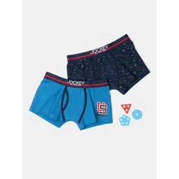 Jockey Boys Pack Of 2 Super Combed Cotton Printed Trunks
UB03-0205-NV-VB-picture-27