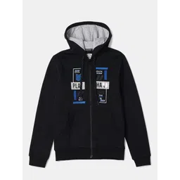 Jockey Boys Super Combed Cotton Rich Fleece Fabric Printed Full Sleeve Hoodie Jacket-AB37-picture-10