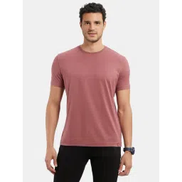 Jockey Brick Red Regular Fit Striped Crew T-Shirt-picture-11
