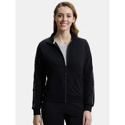 Jockey Cotton French Terry Drop Shoulder Styled Jacket with Ribbed Cuff and Hem-picture-11