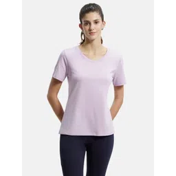 Jockey Cotton Rich Relaxed Fit Solid Curved Hem Styled T-Shirt-picture-35