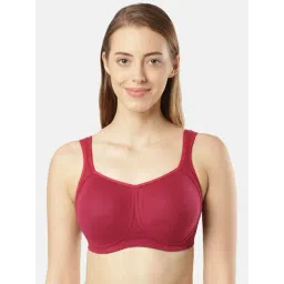 Jockey Dark Red Cotton Non-Wired Full Coverage Bra-picture-37